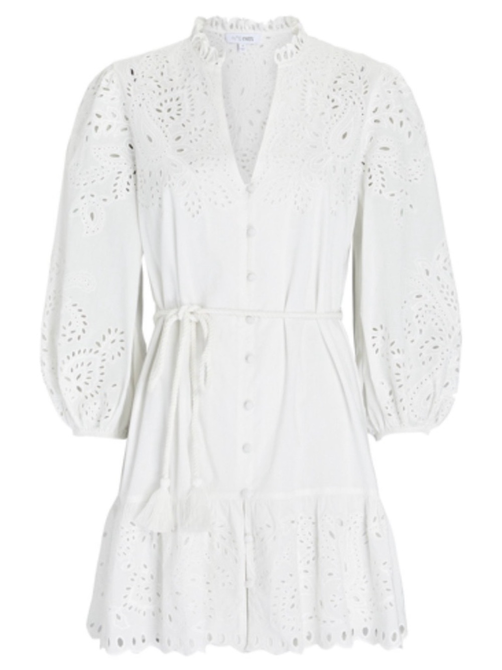 INTERMIX White Eyelet Mini Dress